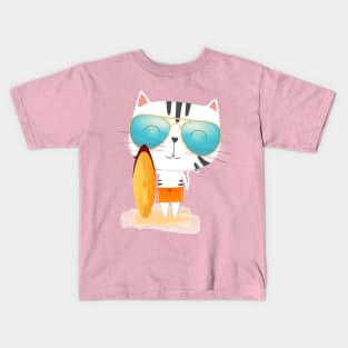 Cat Surf Kids T-Shirt